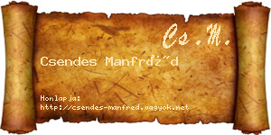 Csendes Manfréd névjegykártya
